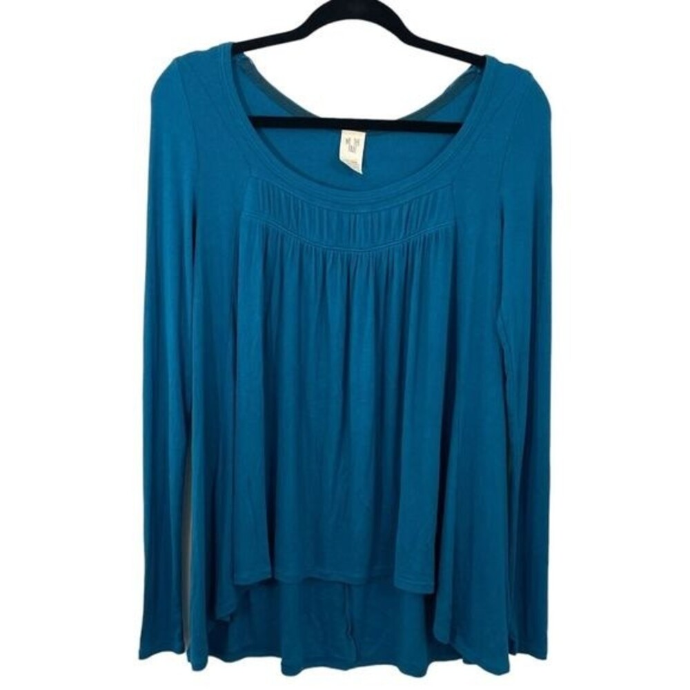Free People Women's We‎ The Free Love Valley Long Sleeve Top Aquatic  Blue XS